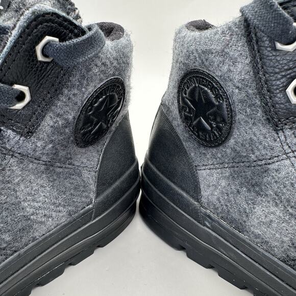 Woolrich x Converse Men’s 9 US Chuck Taylor All Star Street Hiker Black Plaid - Picture 8 of 11